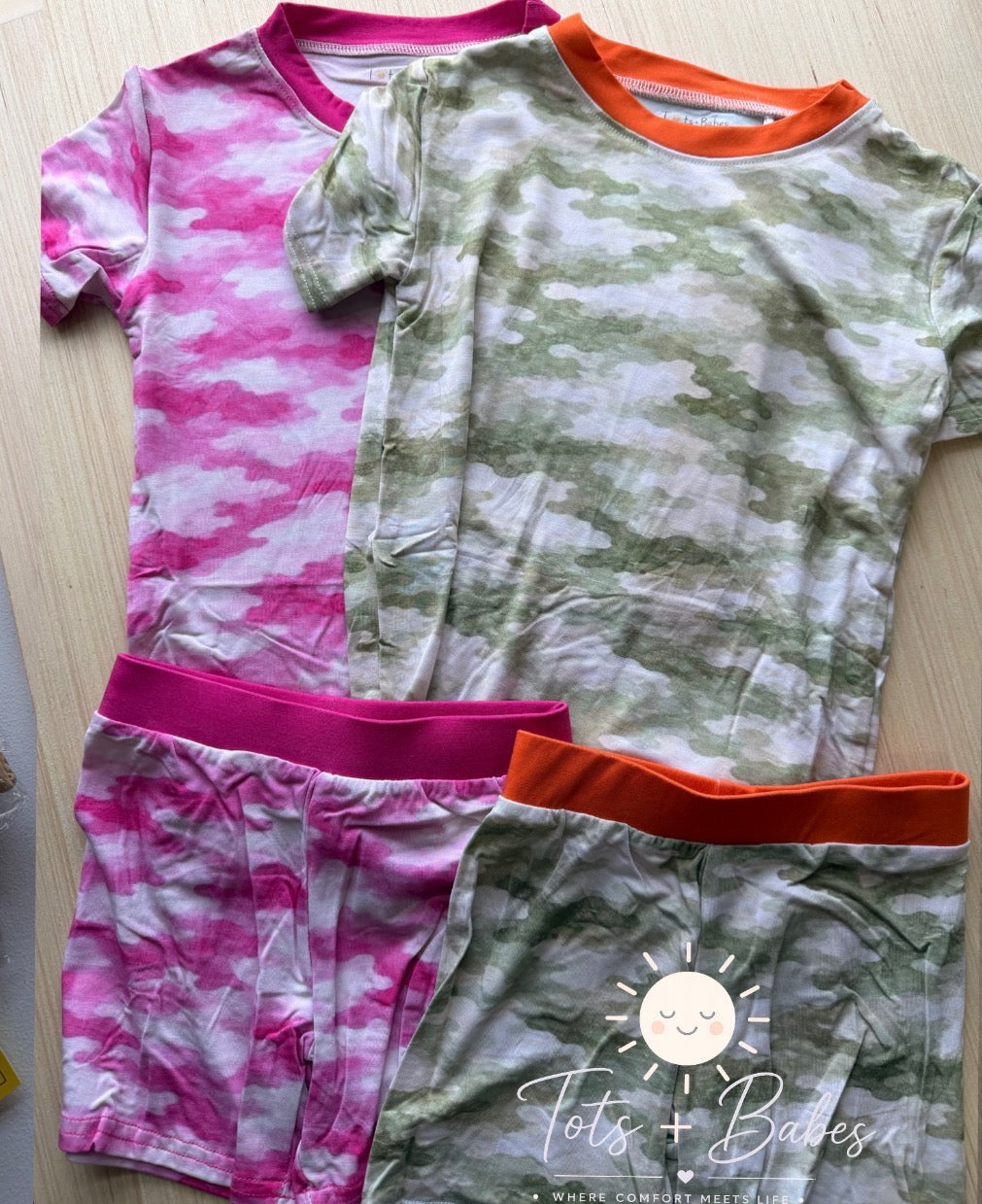 🌿 Cozy Camo Bamboo Short PJ Set 🌿